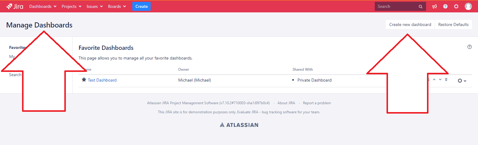How to create a dashboard in Jira