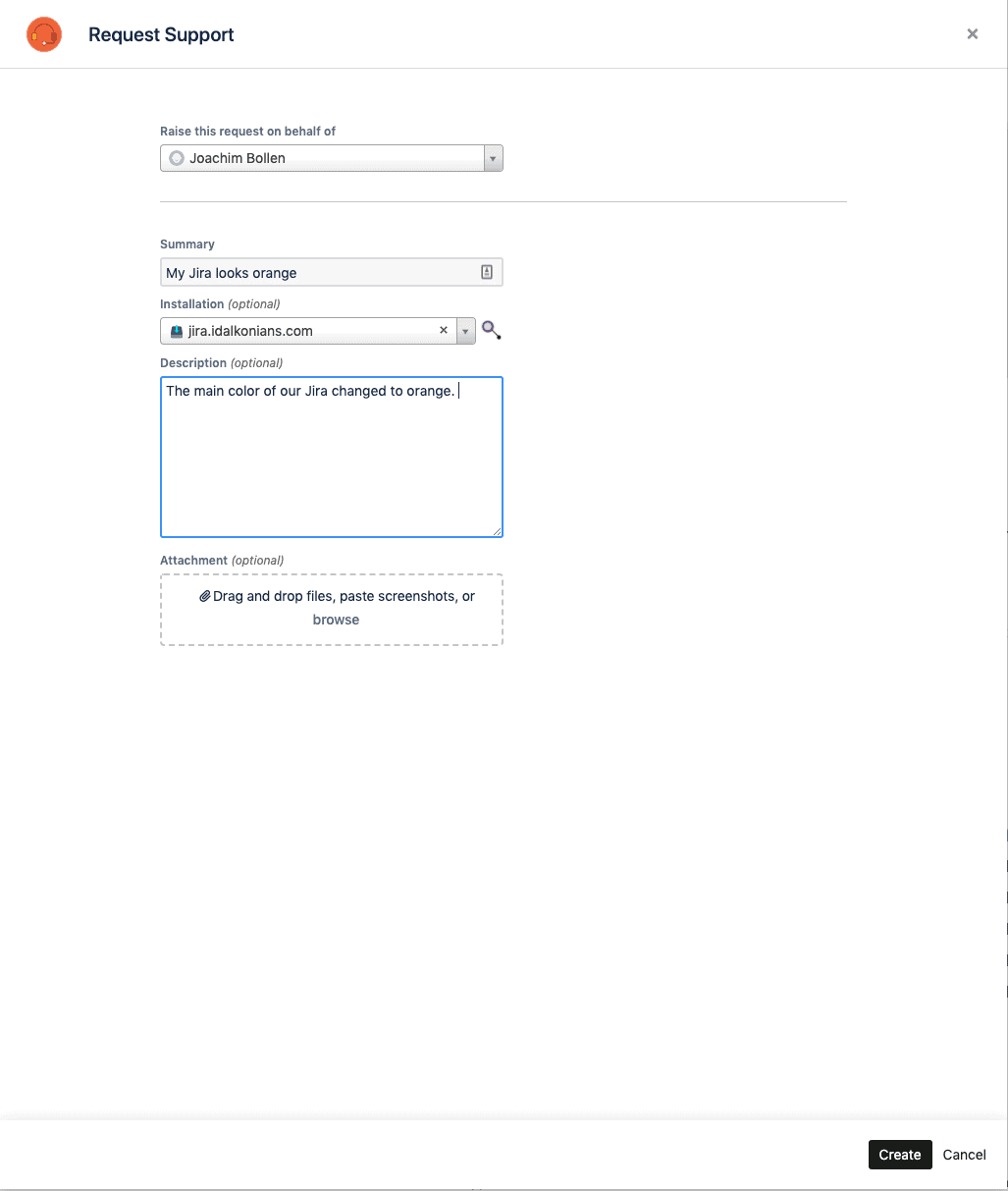 request support for managed services