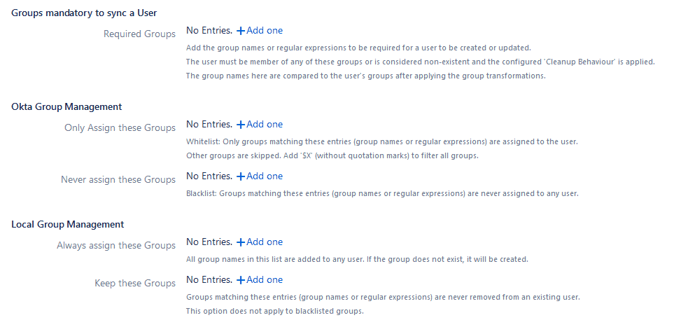 Advanced Group Sync Settings