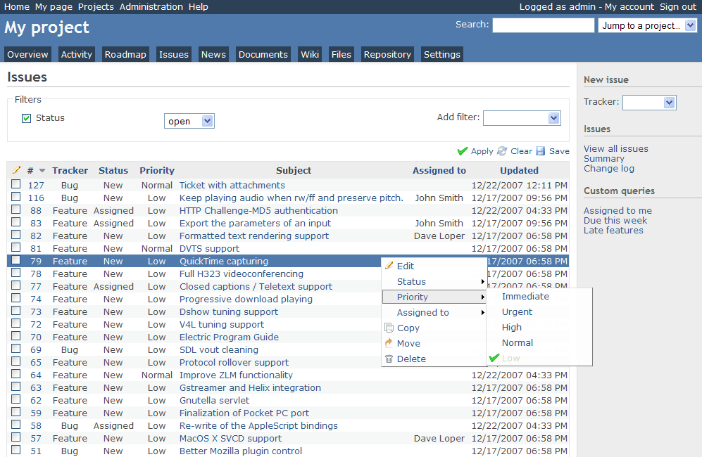 Redmine an atlernative for jira