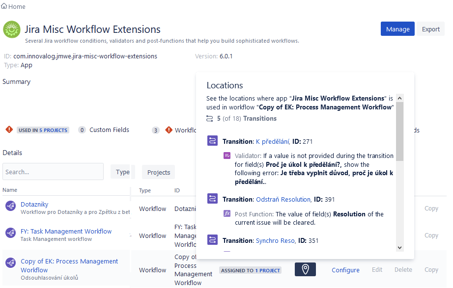 jira misc workflow extensions