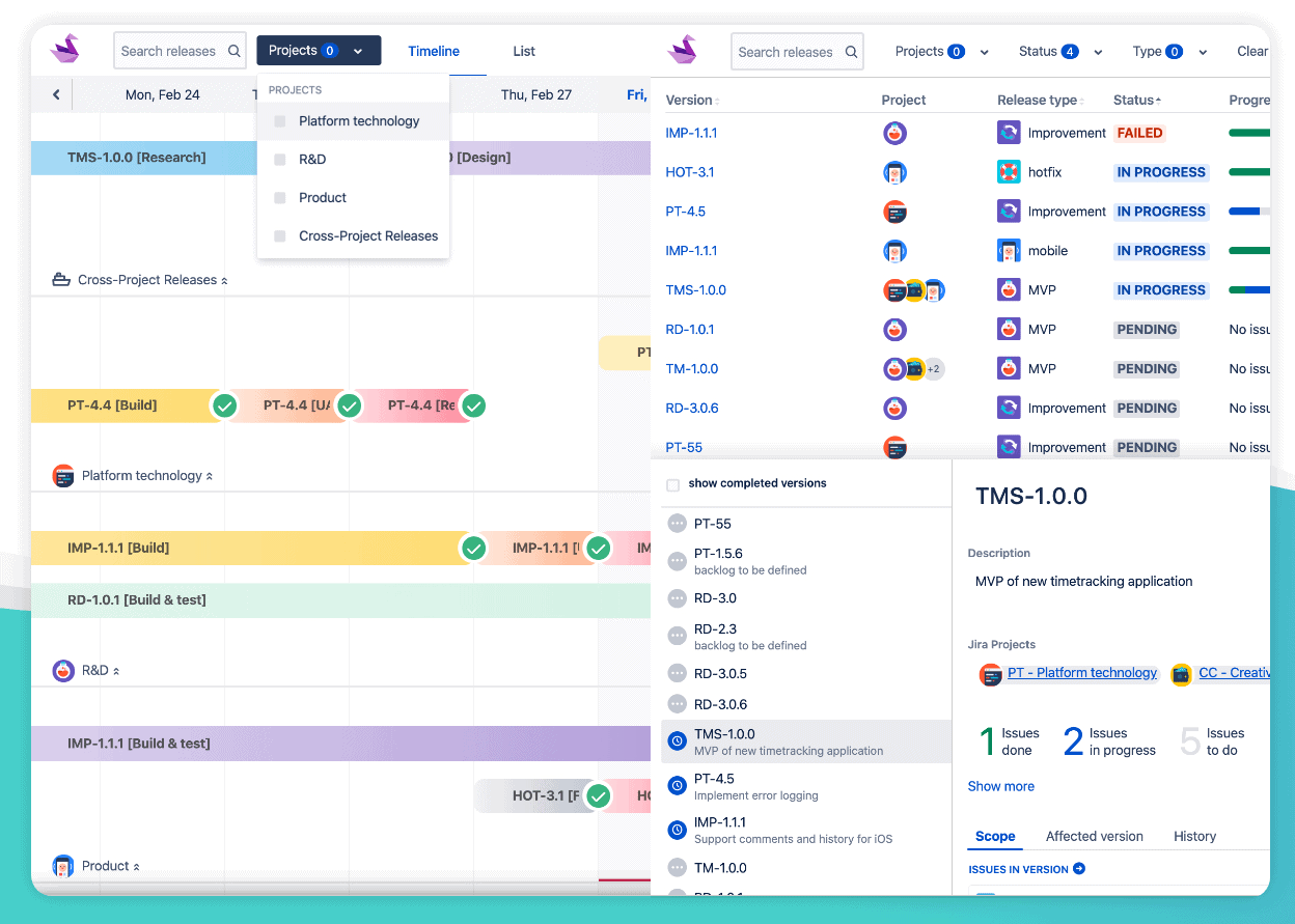 Swanly - Portfolio Release Roadmaps Jira