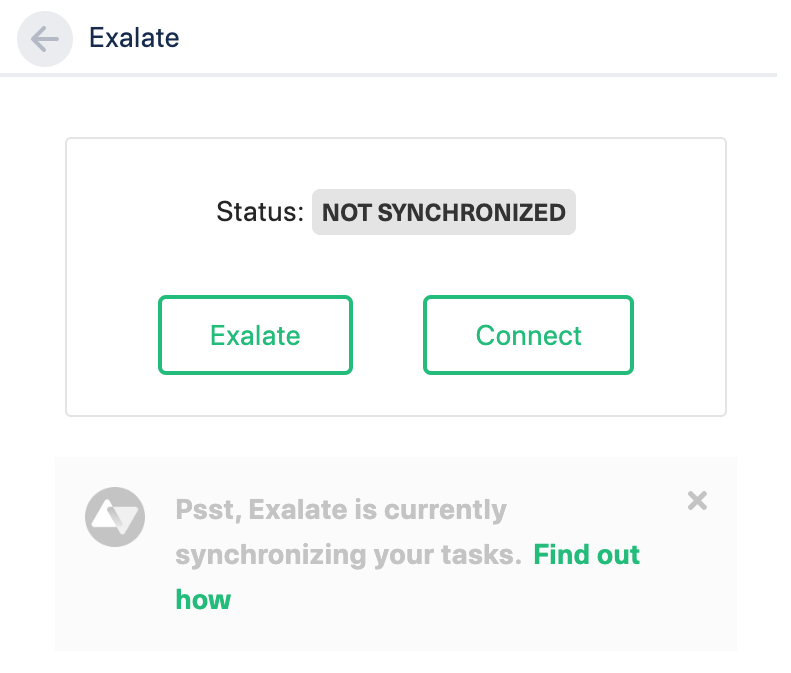 jira sync status in exalate console 