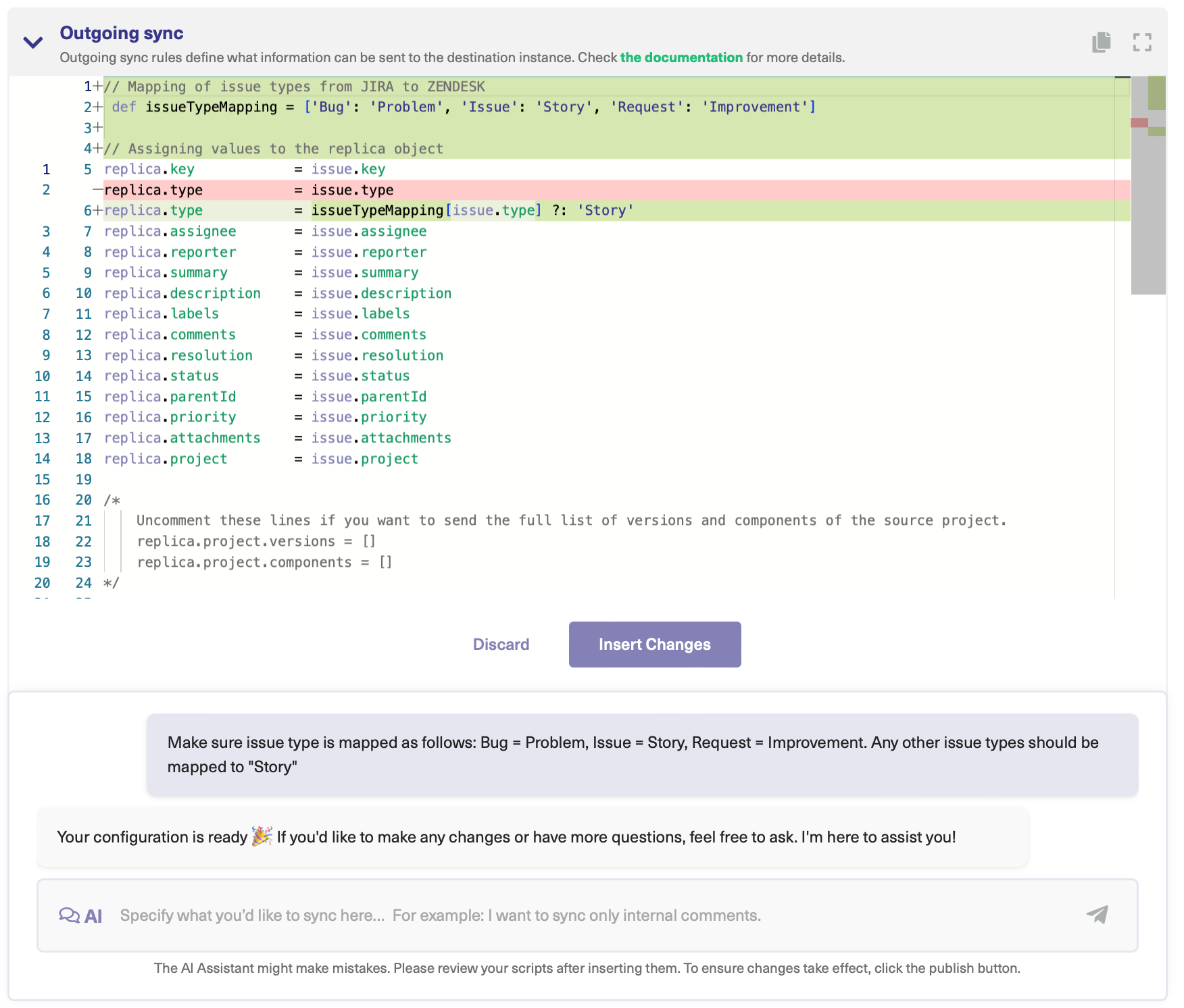 AI-powered Jira to Jira sync 