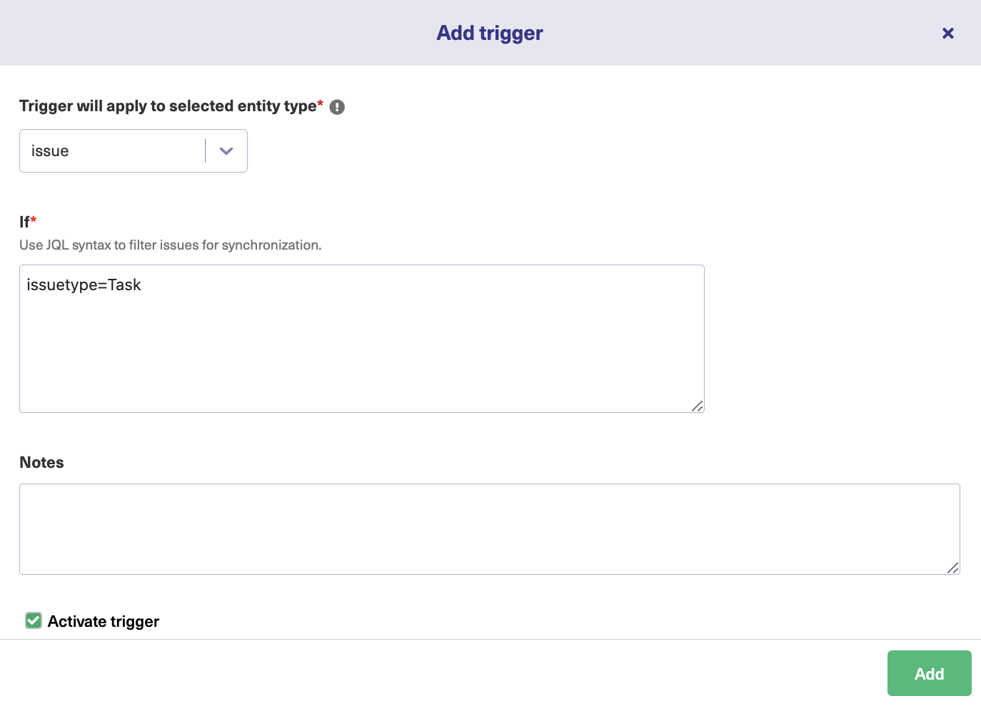 triggers for jira to jira integration 