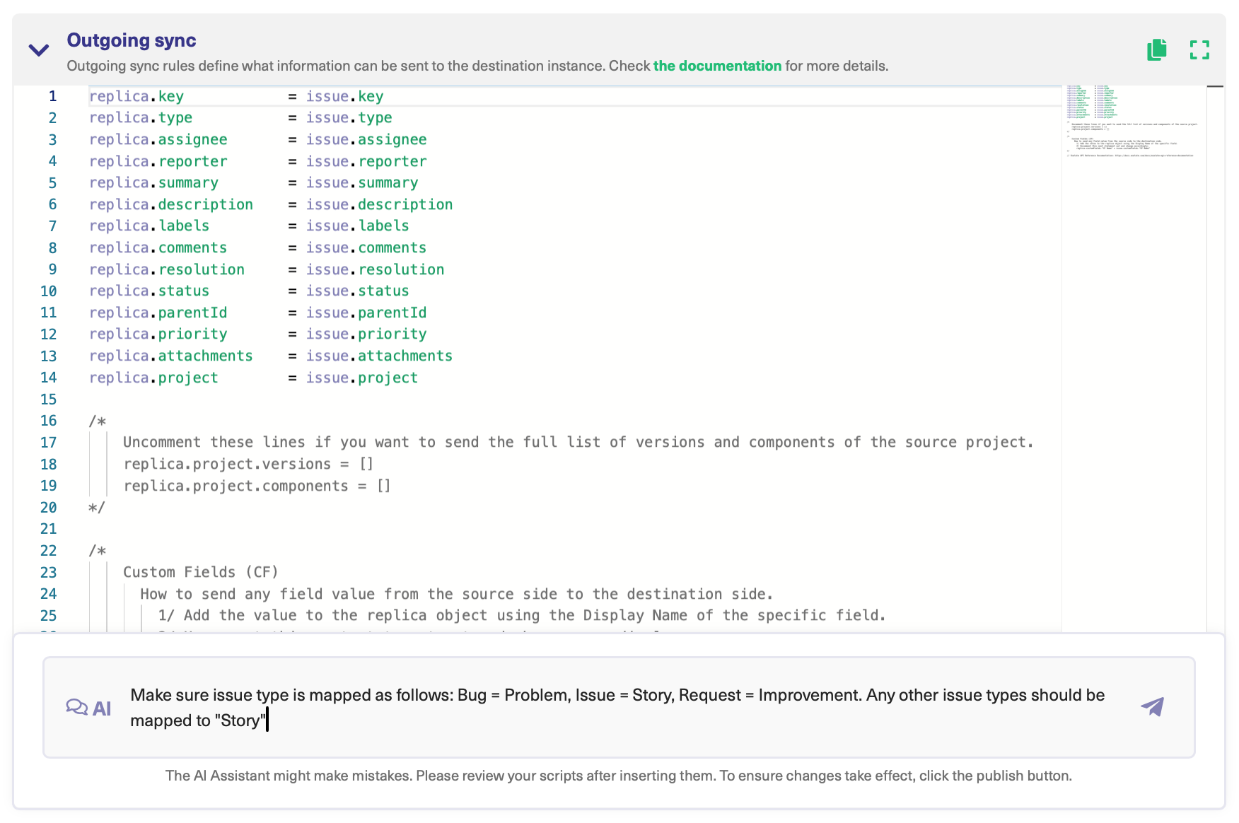 AI-assisted script Jira Salesforce integration 