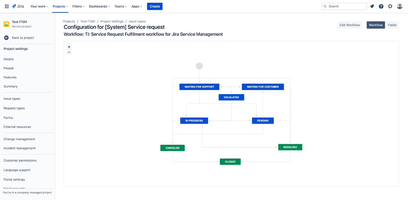 ITSM Request Type 