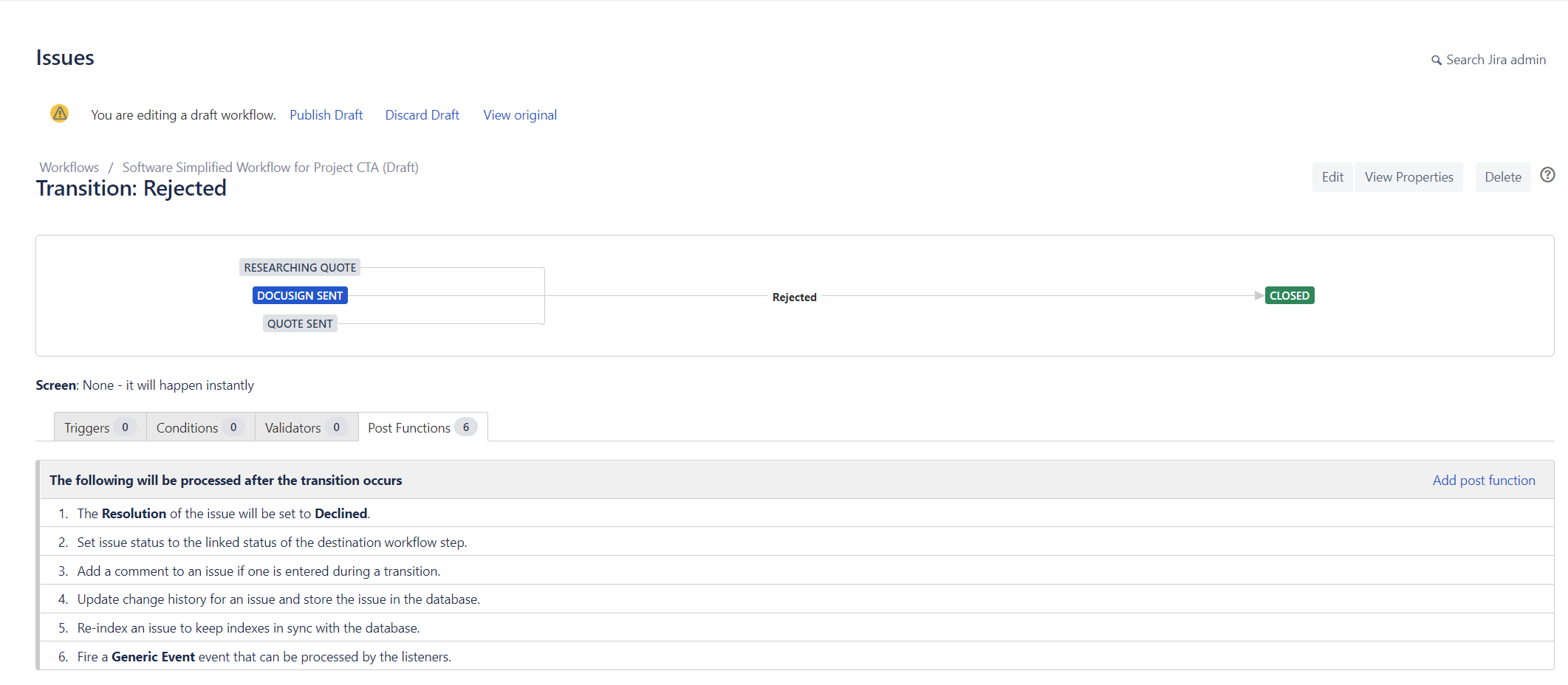 jira post functions explained